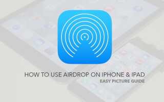 Отправка фотографий с помощью AirDrop на iPad с iPhone
