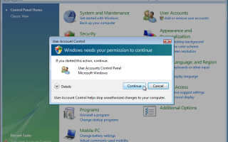 Изменить контроль учетных записей или отключить его в Windows