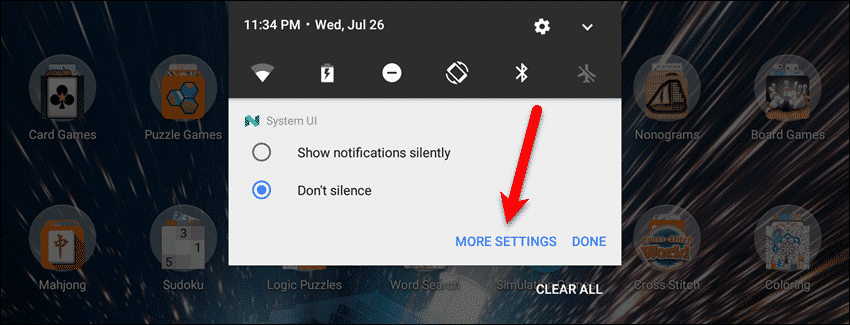 Изменить настройки уведомлений прямо на панели уведомлений на Android