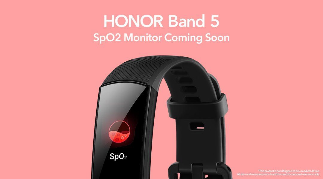 В скором времени в Honor Band 5 появится функция монитора SpO2, которая поможет измерить уровень кислорода в крови
