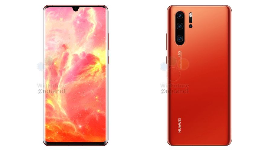 Вот's the Huawei P30 Pro in Sunrise color 