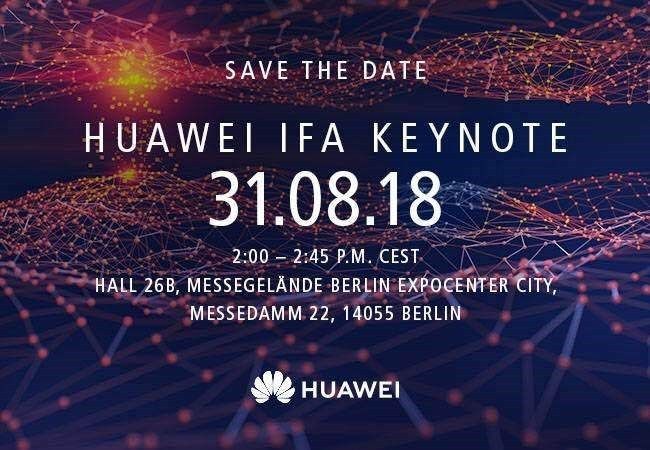 Дата и время конференции Huawei IFA 2018 просочились, Кирин 980 в витрине и Мате 20 позже