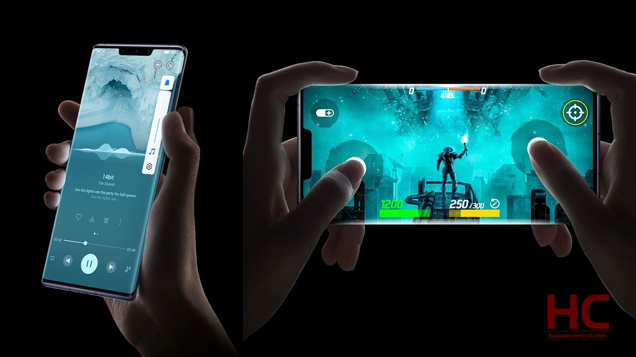 Huawei Mate 30 Pro: виртуальные кнопки регулировки громкости и управление игрой с четырьмя пальцами