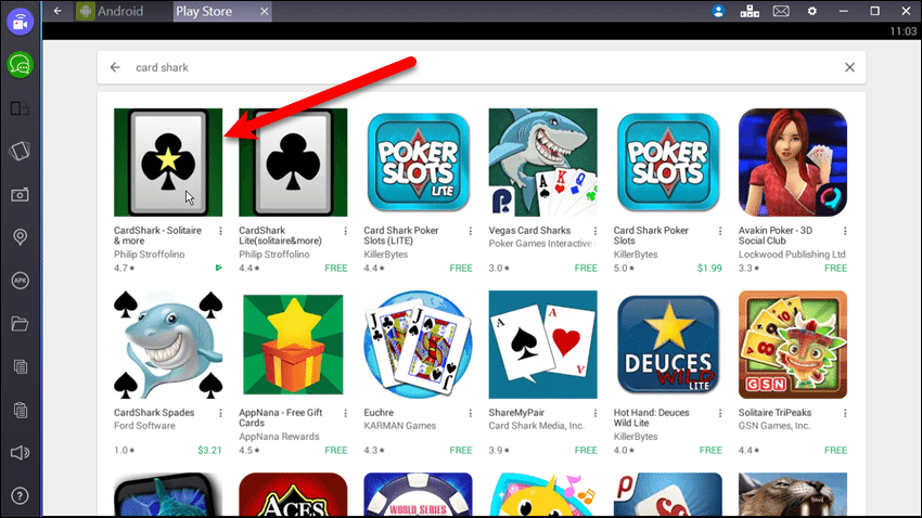 Поиск приложения в Play Store