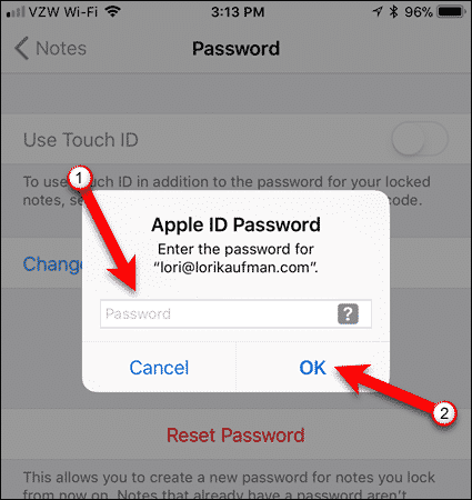 Введите пароль Apple ID
