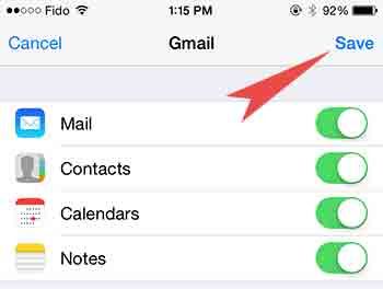 Добавить или синхронизировать Gmail, календарь, контакты на iPhone, iPad