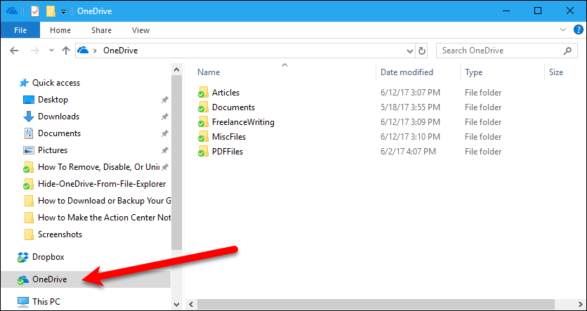 Синхронизация файлов OneDrive
