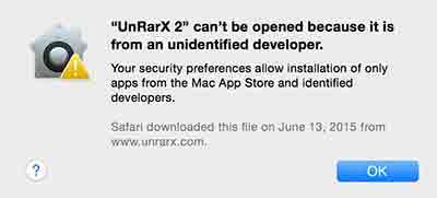 Mac сообщение об ошибке не может быть открыто, потому что оно от неизвестного разработчика
