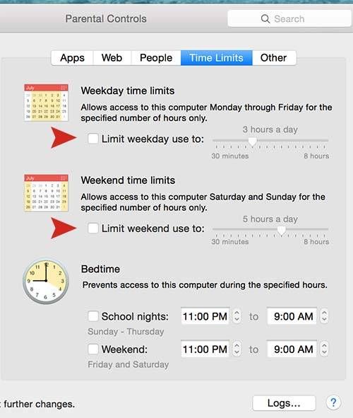 настройка родительского контроля на Mac Yosemite (iMac, Macbook Pro, Air)