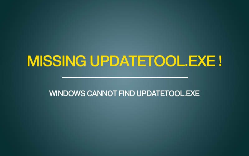 Сообщение об ошибке источника - Windows не может найти updatetool.exe