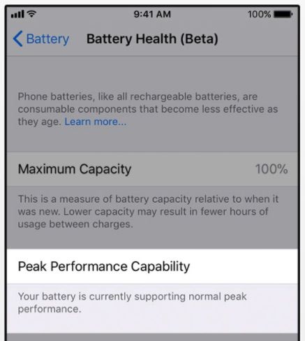 состояние батареи iphone нормальное