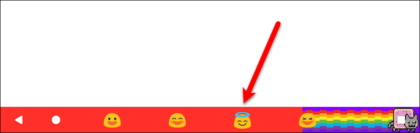 Emojis на панели навигации