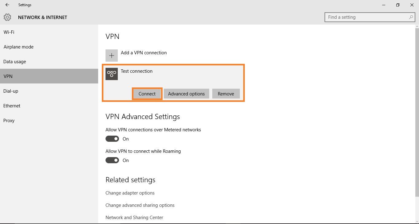Настройка VPN в Windows 10