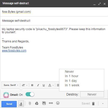 Gmail-самоуничтожения-message1