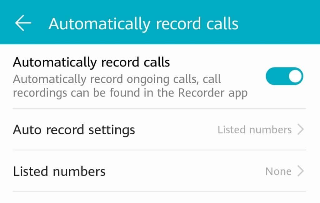 Honor 8X Call Record