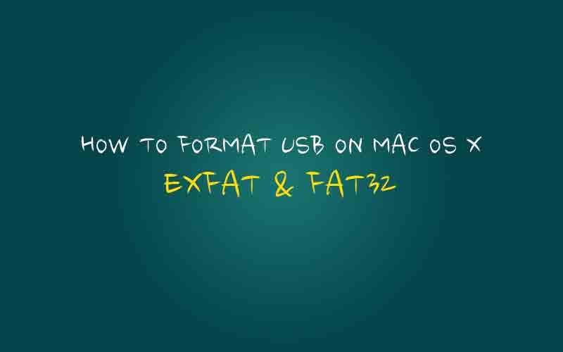 Формат exFAT или FAT32 USB и внешнего жесткого диска в MAC OS X для WINDOWS 7 и 8