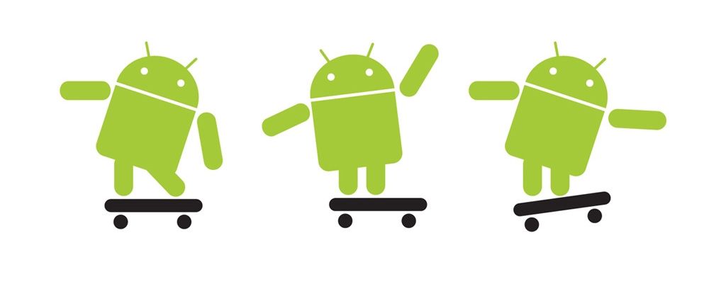 Android логотип на скейтборде