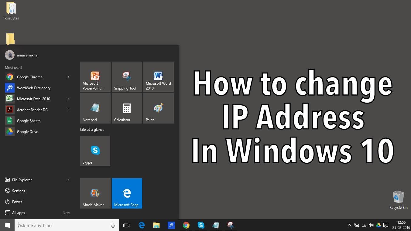 IP-адрес Windows 10