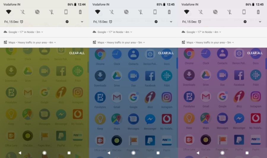 Android 8.1 имеет адаптивный цвет