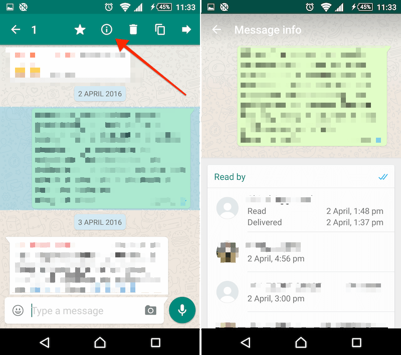 WhatsApp Android читать Rec