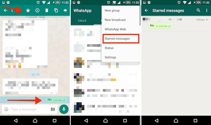 WhatsApp Android звезда