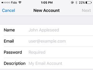 добавление учетной записи gmail и hotmail на iPad Air, Mini, iPhone 6, 6 плюс