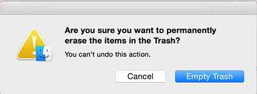 как навсегда удалить мусор на Mac OS X (MacBook Pro Retina & Air)