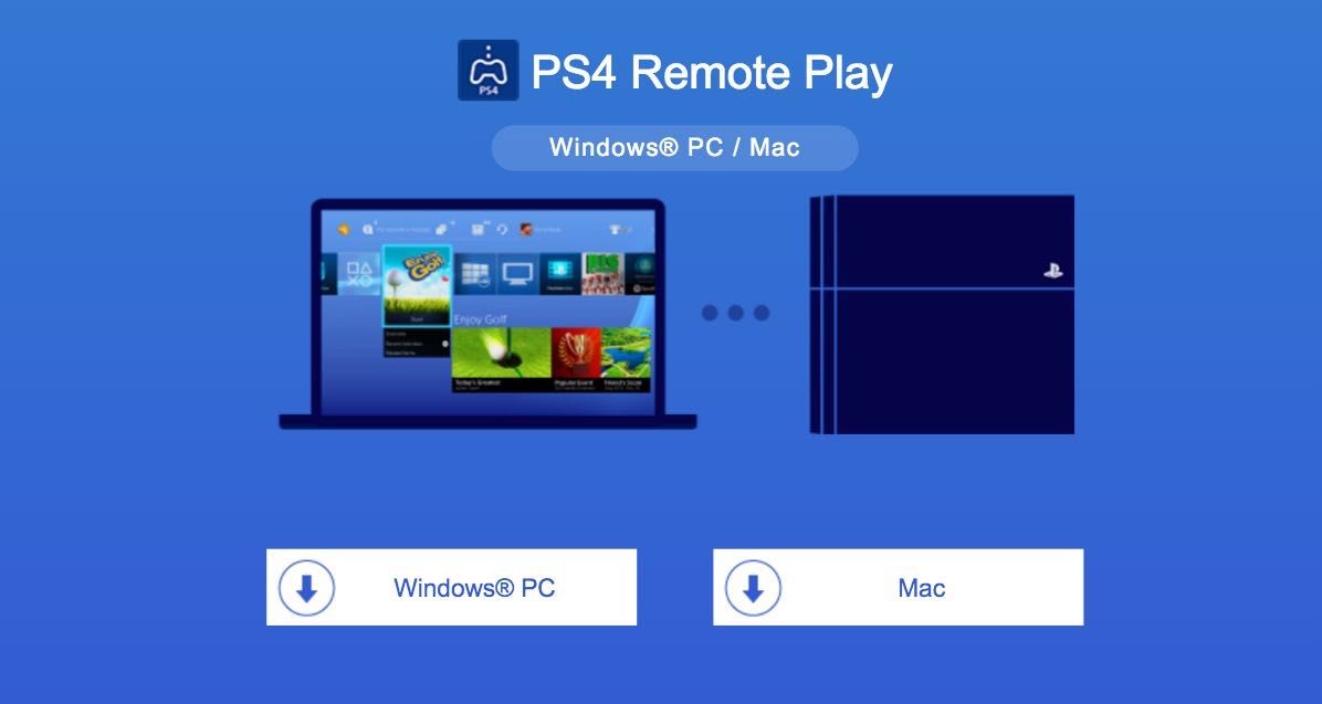PS4 удаленного воспроизведения Windows Mac