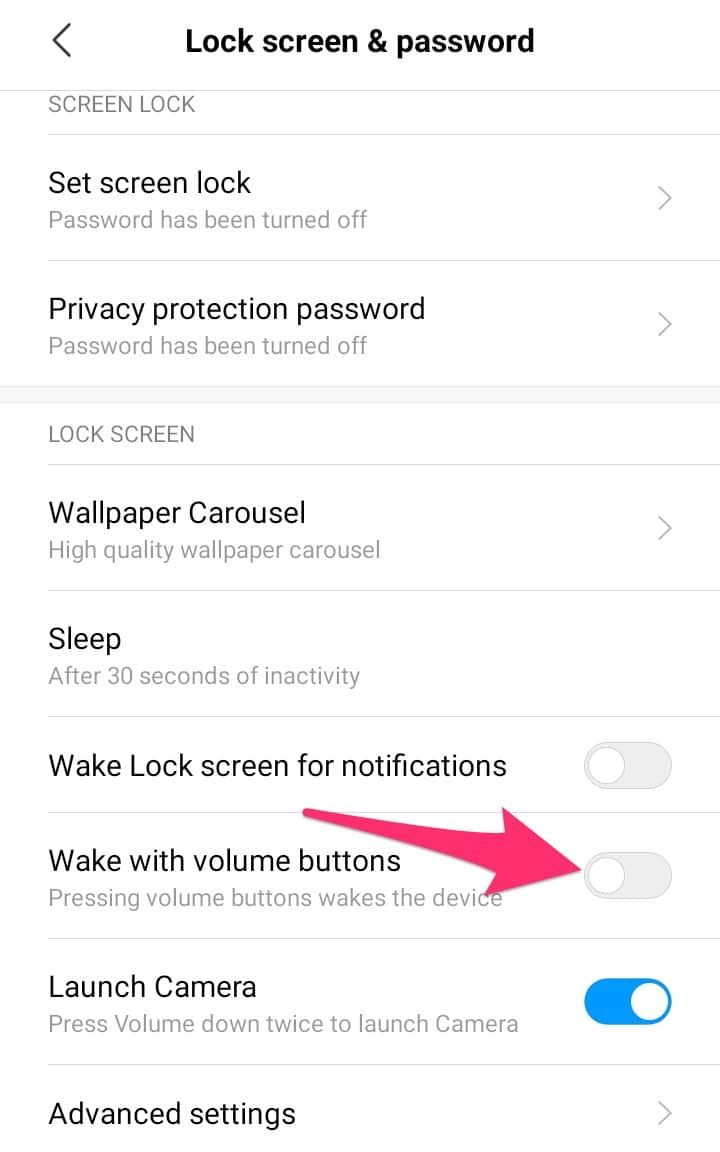 Redmi 7 кнопок громкости Wake