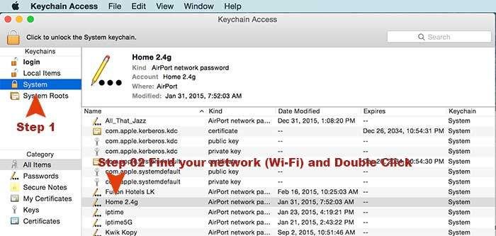 Как я могу найти мой пароль Wi-Fi Mac (Забыли Wi-Fi PW)