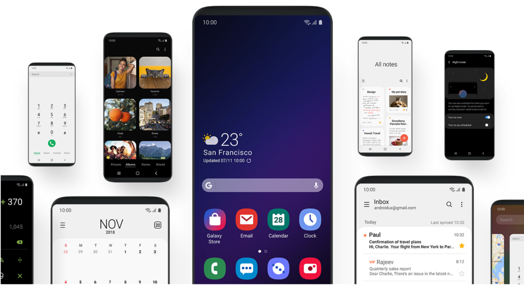 Samsung One UI для Galaxy S9