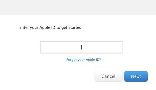 сбросить Apple Store ID и пароль