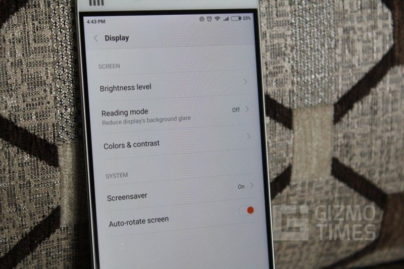 Xiaomi Mi 5 Настройки дисплея