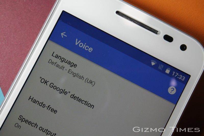 Moto G 3-го поколения. Ок гугл настройки голоса