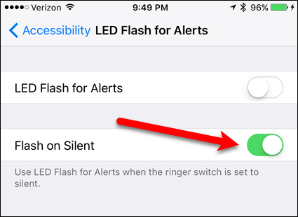 Включите Flash на Silent