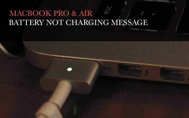 Сообщение об ошибке зарядки аккумулятора в Macbook Pro & Air