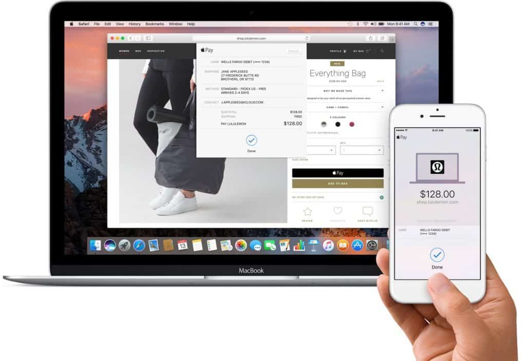 Apple Pay macOS Сьерра