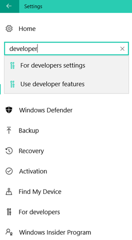 Windows 10 режим разработчика 3