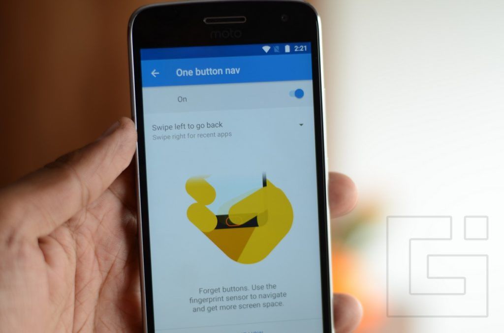 Мото приложение Особенности Moto G5 Plus One Button Nav