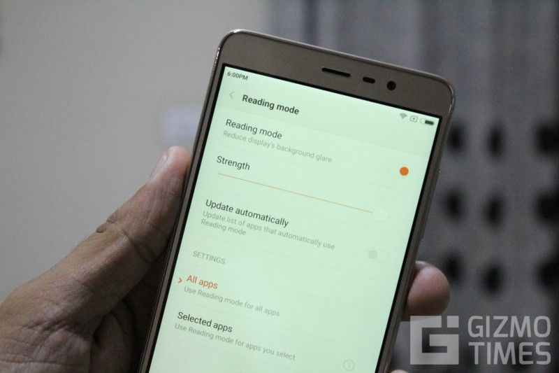 Xiaomi Redmi Note 3 Режим чтения Сила