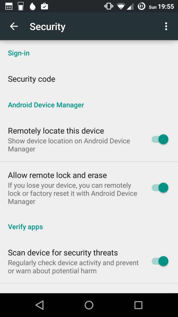 менеджер-настройка Android-устройство