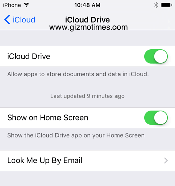 Как включить или отключить приложение iCloud Drive на iOS 9