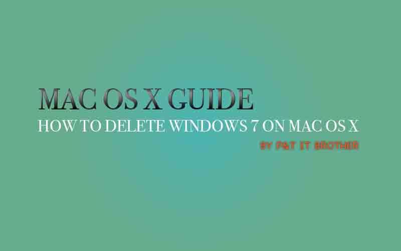 Установка Windows 7 в Mac OS X (Macbook Pro & Air) Руководство