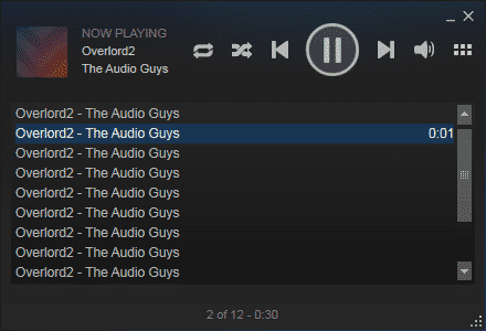 Steam Music Playlist пример 4