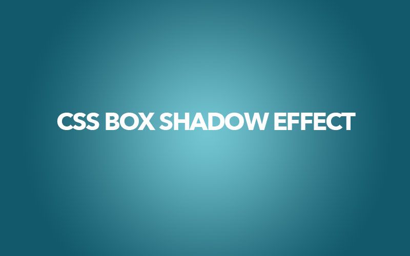 CSS - вставка и вставка эффекта тени