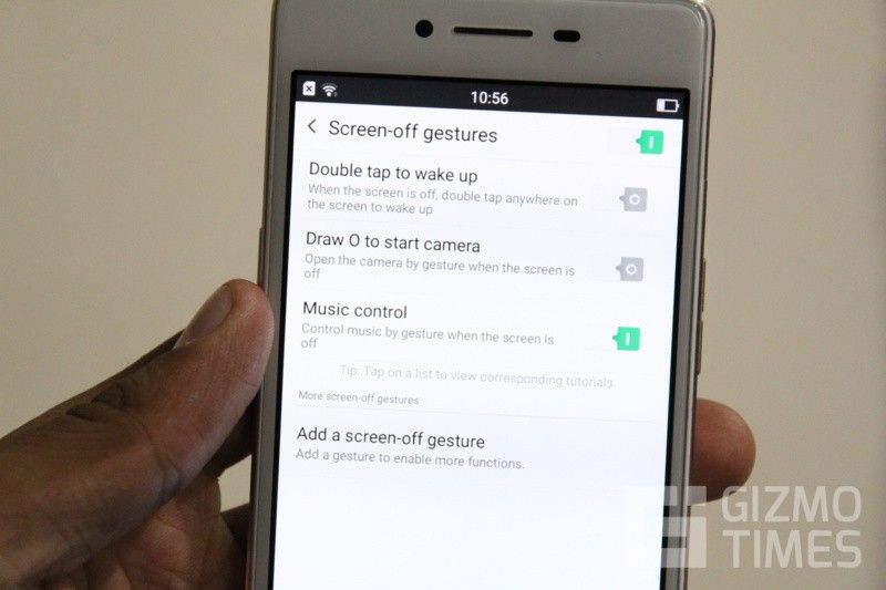 Oppo R7 Lite жесты отключения экрана