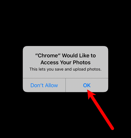 Chrome хотел бы получить доступ к фотографиям