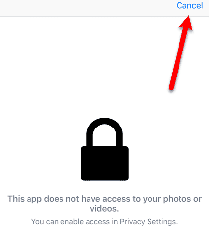 Приложение не имеет доступа к фотографии сообщение