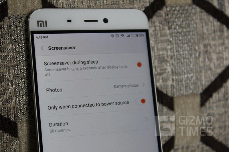 Xiaomi Mi 5 Настройки заставки