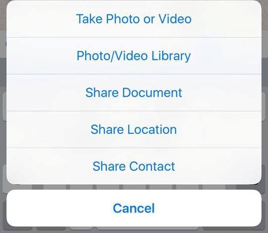 WhatsApp iOS App может делиться документами